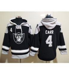 Men Las Vegas Raiders 4 Derek Carr Stitched Hoodie
