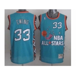 NBA 96 All Star #33 Ewing Blue Jerseys