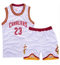 youth Cleveland Cavaliers 23# Lebron James White Suit Sets