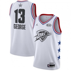 Thunder 13 Paul George White 2019 NBA All Star Game Jordan Brand Swingman Jersey