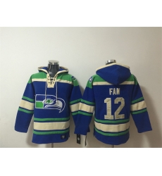 Men Seattle Seahawks 12 Fan Royal Ageless Must Have Lace Up Pullover Hoodie Men Seattle Seahawks 12 Fan Royal Ageless Must Have Lace Up Pullover Hoodie