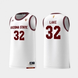 Men Arizona State Sun Devils De'Quon Lake White Replica College Basketball Jersey