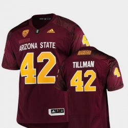 Men Arizona State Sun Devils Pat Tillman 42 Maroon Game Special Premier Jersey