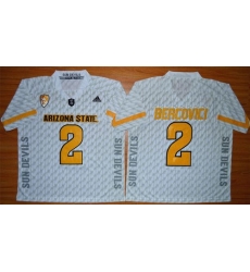 Sun Devils #2 Mike Bercovici White New Stitched NCAA Jersey