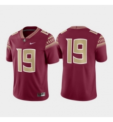 Men Florida State Seminoles 19 Garnet Game Jersey