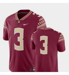 Men Florida State Seminoles 3 Garnet College Football 2018 Game Jersey