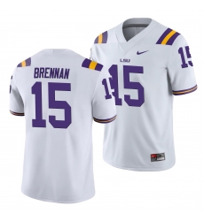 LSU Tiger Myles Brennan White College Football Men'S Jersey