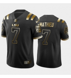 LSU Tiger Tyrann Mathieu Black Golden Edition Men'S Jersey