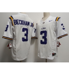 Men LSU Tiger Odell Beckham Jr. White F U S E College Football Jersey