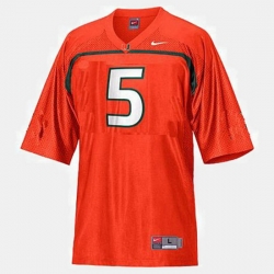 Men Miami Hurricanes Andre Johnson College Football Orange Jersey