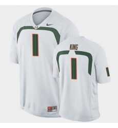 Men Miami Hurricanes D'Eriq King Game White College Football Jersey