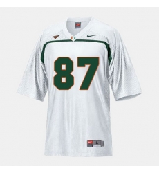 Men Miami Hurricanes Reggie Wayne College Football White Jersey