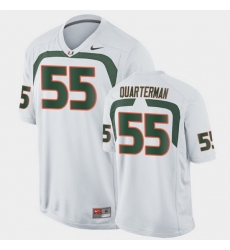 Men Miami Hurricanes Shaquille Quarterman Game White College Football Jersey