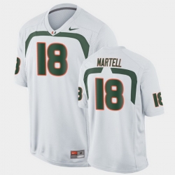 Men Miami Hurricanes Tate Martell Game White College Football Jersey