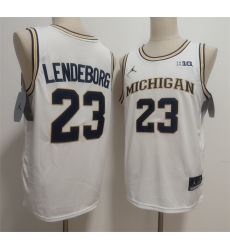 Men Michigan Wolverines 23 Yaxel Lendeborg White 2025 Vapor Limited Stitched Football Jersey Men Michigan Wolverines 23 Yaxel Lendeborg White 2025 Vapor Limited Stitched Football Jersey