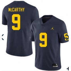 Men Michigan Wolverines J.J. McCarthy #9 Navy High School Jersey