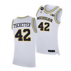 Michigan Wolverines Will Tschetter White Home Jersey