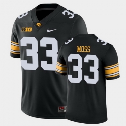 Men Iowa Hawkeyes Riley Moss Game Black College Football Jersey