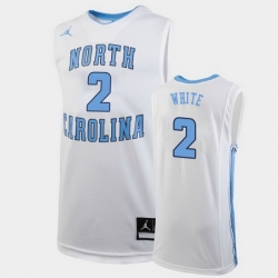 North Carolina Tar Heels Coby White White Replica Men'S Jersey