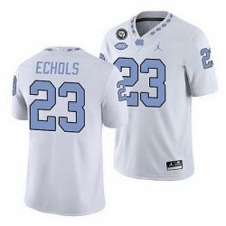 North Carolina Tar Heels Power Echols White Game Football Replica Jersey