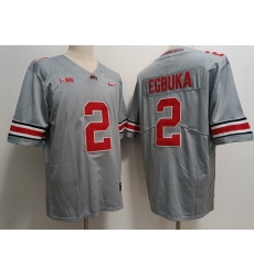 Men Nike Ohio State Buckeyes #2 Emeka Egbuka Gray College Football Jersey