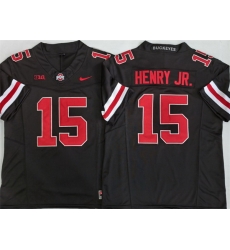 Men Ohio State Buckeyes  15 Chris Henry Jr Black 2025 F U S E  Limited Stitched Jersey