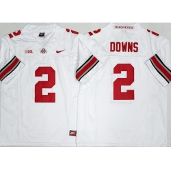 Men Ohio State Buckeyes 2 Caleb Downs White 2025 F U S E  Limited Stitched Jersey