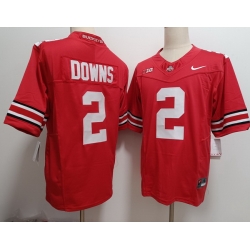 Men Ohio State Buckeyes Caleb Downs #2 Red Vapor Limited Stitched NCAA Football Jersey