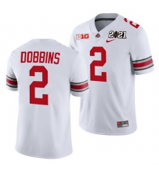 Ohio State Buckeyes J.K. Dobbins White 2021 Sugar Bowl Champions College Football Playoff College Football Playoff Jersey 0