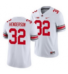 Ohio State Buckeyes Treveyon Henderson White Game Men'S Jersey