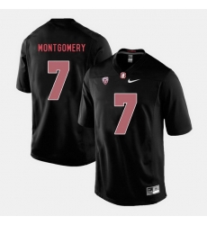 Men Stanford Cardinal Ty Montgomery College Football Black Jersey