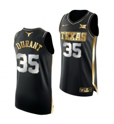 Texas Longhorns Kevin Durant 2021 March Madness Golden Authentic Black Jersey