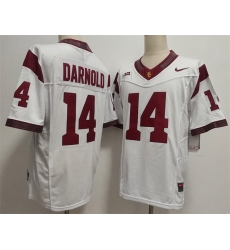 Men USC Trojans 14 Sam Darnold 2025 F U S E White Stitched Jersey Men USC Trojans 14 Sam Darnold 2025 F U S E White Stitched Jersey