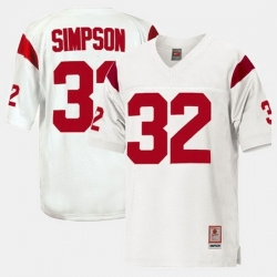 Men Usc Trojans O.J. Simpson College Football White Jersey