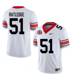 2020 Men #51 Tate Ratledge Georgia Bulldogs 1980 National Champions 40th Anniversary College Footbal