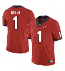 Men #1 Nyland Green Georgia Bulldogs College Football Jerseys Sale-Red