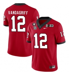 Men #12 Brock Vandagriff Georgia Bulldogs 2022-23 CTP National Championship Football Jerseys