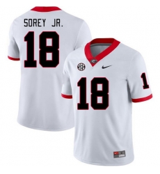 Men #18 Xavian Sorey Jr. Georgia Bulldogs College Football Jerseys Stitched-White