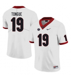 Men #19 Makiya Tongue Georgia Bulldogs College Football Jerseys Sale-White