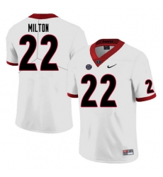 Men #22 Kendall Milton Georgia Bulldogs College Football Jerseys Sale-White