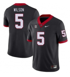 Men #5 Raylen Wilson Georgia Bulldogs College Football Jerseys Stitched-Black