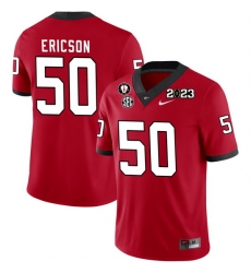 Men #50 Warren Ericson Georgia Bulldogs 2022-23 CTP National Championship Football Jerseys