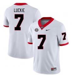 Men #7 Lawson Luckie Georgia Bulldogs College Football Jerseys Stitched-White