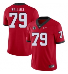 Men #79 Weston Wallace Georgia Bulldogs College Football Jerseys Stitched-Red