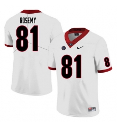 Men #81 Marcus Rosemy Georgia Bulldogs College Football Jerseys Sale-White