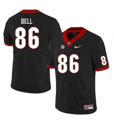 Men #86 Dillon Bell Georgia Bulldogs College Football Jerseys Sale-Black