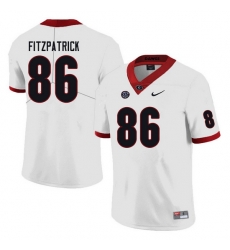 Men #86 John FitzPatrick Georgia Bulldogs College Football Jerseys white