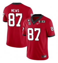 Men #87 Mekhi Mews Georgia Bulldogs 2022-23 CTP National Championship Football Jerseys