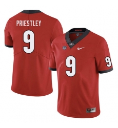 Men #9 Nathan Priestley Georgia Bulldogs College Football Jerseys Sale-Red