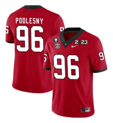 Men #96 Jack Podlesny Georgia Bulldogs 2022-23 CTP National Championship Football Jerseys